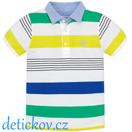 Mayoral mini boy polo ,,Proužky,, žluté 016