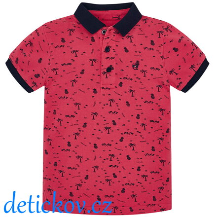 Mayoral mini boy piké polo ,,Ananasy,, bobulové