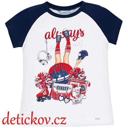 Mayoral mini girl bavlněné tričko ,,Always ,, modré