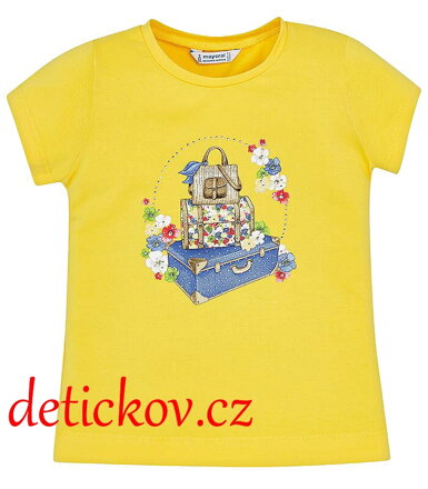 Mayoral mini girl tričko ,,Kufry,, žluté b. 062