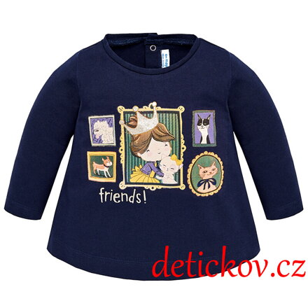 Mayoral baby girl triko ,,Friends,, modré b. 023