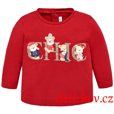 Mayoral baby girl  triko ,,Chic,, červené b. 024