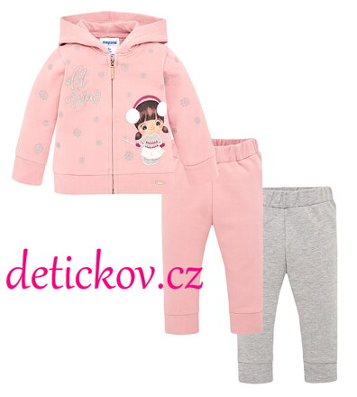 Mayoral baby girl 3 dílná souprava ,,Eskymačka ,, růžová