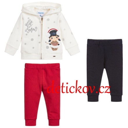 Mayoral baby girl 3 dílná souprava ,,Eskymačka ,, červená