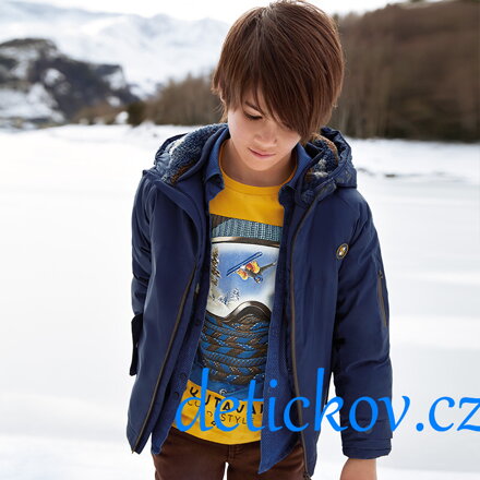Mayoral boy zimní nepromokavá bunda s kožichem  modrá