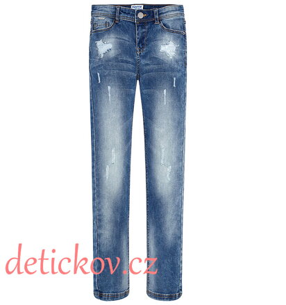 Mayoral girl riflové slim fit světle modré b. 025
