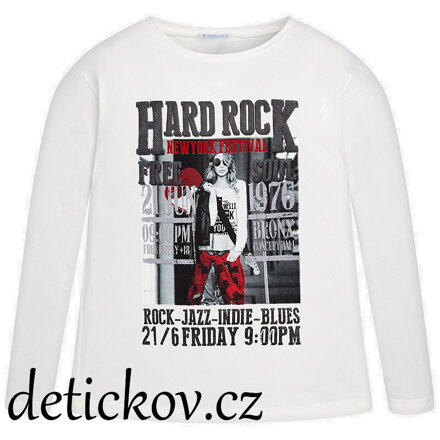 Mayoral girl triko  ,,Rock tour,, bílé