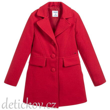 Mayoral girl zimní flaušový kabát červený