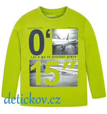 Mayoral mini boy triko ,,Let´s go,, zelené