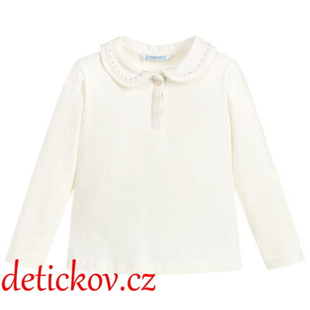 Mayoral mini girl triko polo smetanové 