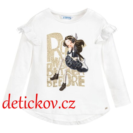 Mayoral mini girl triko ,,Before,, bílé b. 023