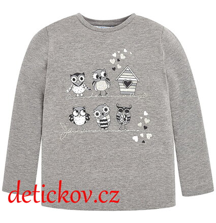 Mayoral mini girl triko ,,Sovy,, šedé