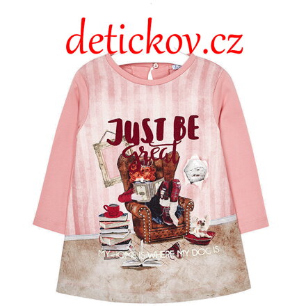 Mayoral mini girl zimní šatičky ,, Just be,, růžové