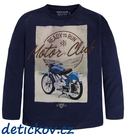 Mayoral boy triko dlouhý rukáv ,, Motor club ,, modré