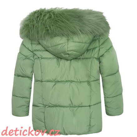 Mayoral girl zimní kabátek zelený s kožešinou
