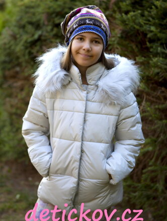 Mayoral girl zimní kabátek stříbrno-šedý ICE