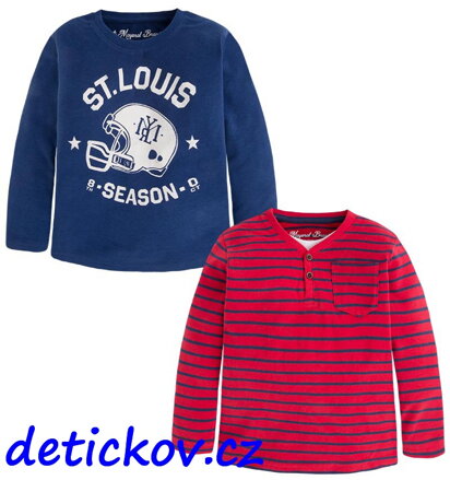 Mayoral mini boy set 2 ks tričko b.024 cherry