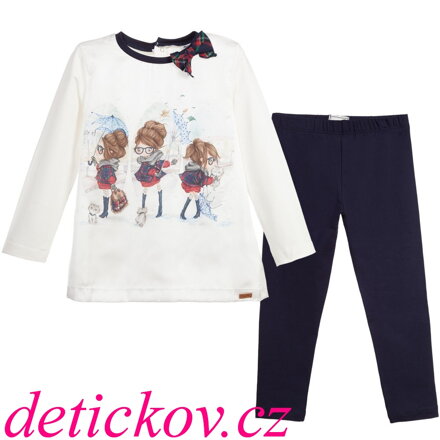 Mayoral mini girl komplet s legínkami modrými ,, 3 girls,,,,