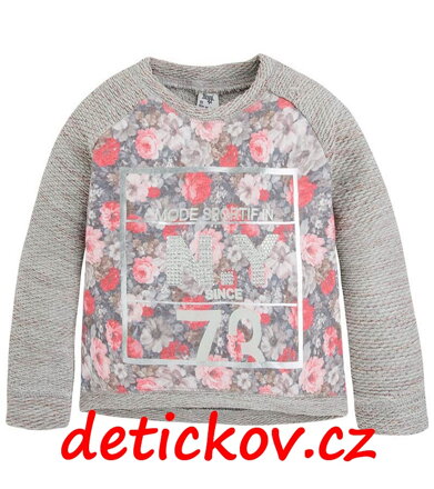 Mayoral mini  girl mikina s kytičkovým vzorem červeným