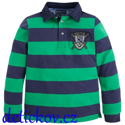 Mayoral boy polo zeleno-modrý pruh