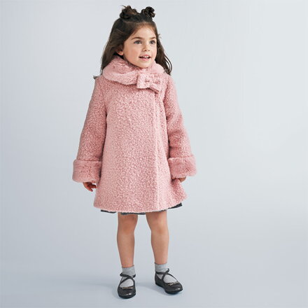 Mayoral mini girl růžový buclé kabátek b.050