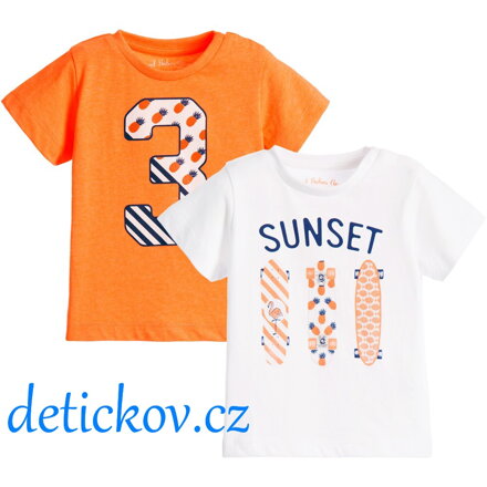 Mayoral baby set 2 ks  tričko "Sunset" oranžové 