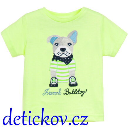 Mayoral baby tričko ,,Bulldog,, zelenkavé