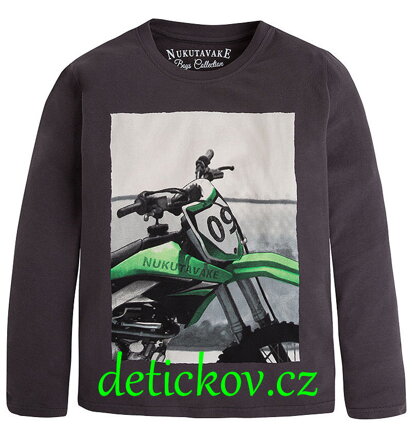 Mayoral boy triko dlouhý rukáv ,,Motorka ,, tmavě šedé