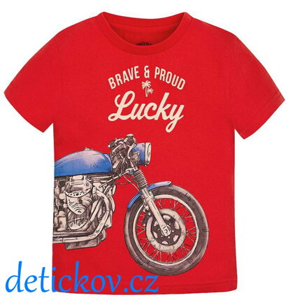 Mayoral mini boy tričko ,,Lucky,, červené