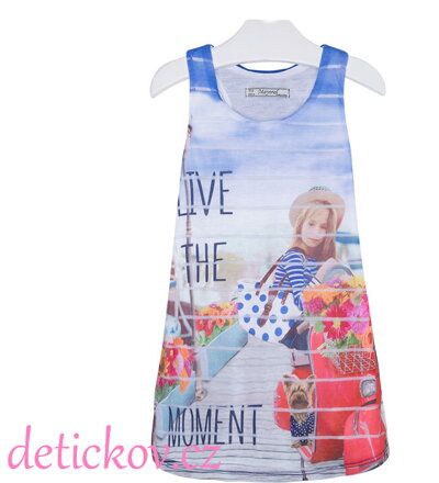 Mayoral mini girl pohodlné šatičky,MOMENT,, modré