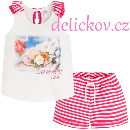 Mayoral mini girl letní komplet ,,Summer love ,, melounový proužek 