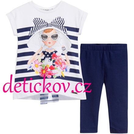 Mayoral mini girl komplet s legínkami ,,Klobouk,, modrý