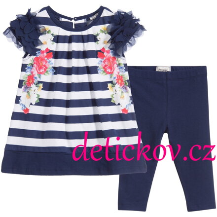 Mayoral mini girl komplet s legínkami ,,Květy,, modrý