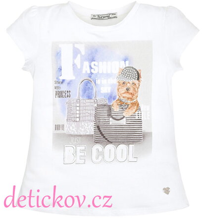Mayoral mini girl tričko  ,, COOL puppy,, modré