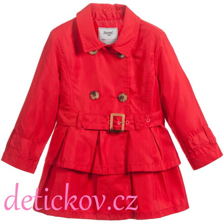 Mayoral mini girl červený  jarní kabátek - trenčkot