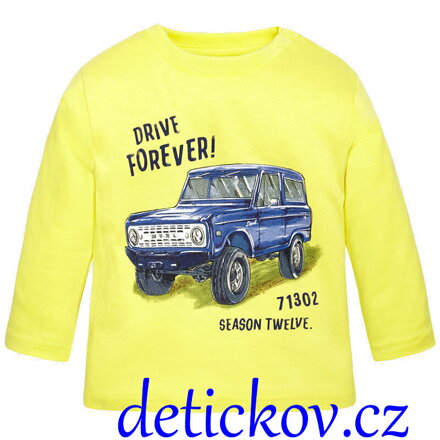Mayoral baby tričko ,,Season twelve,, žluté citronové