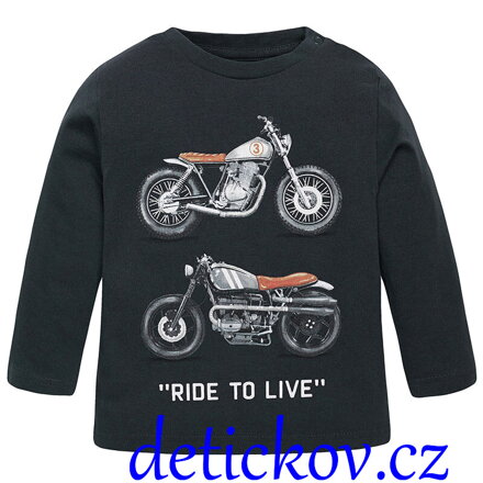 Mayoral baby tričko ,, Motorky  ,, tmavě šedé