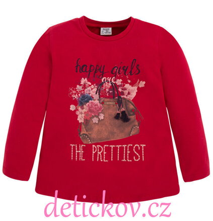 Mayoral mini girl červená halenka ,,Happy girls,,