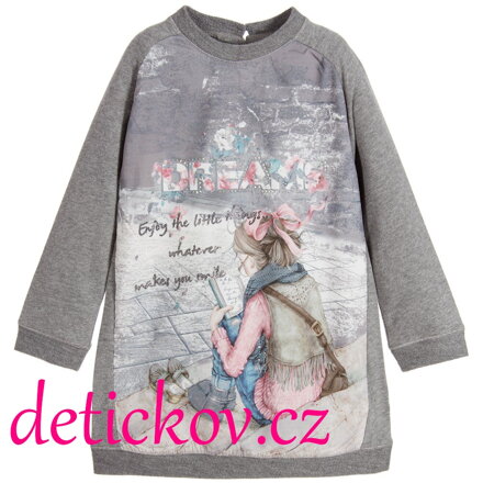 Mayoral mini girl zimní šatičky ,, Dreams,, šedé