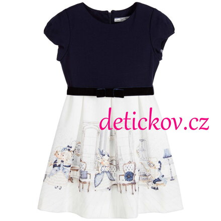 Mayoral mini girl úpletové šatičky tmavě modré ,,BAROKO,,