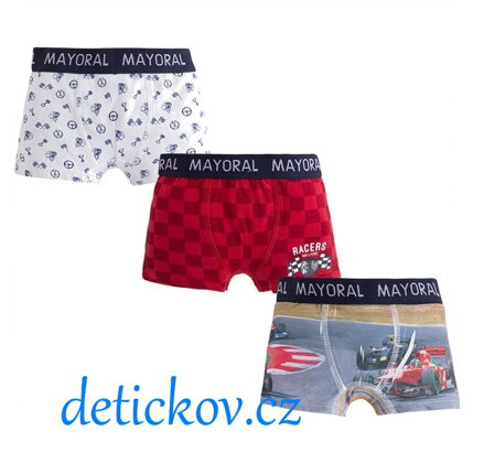 3 pack boxerky Mayoral ,, Formule ,, červené