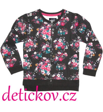 BS dívčí propínací mikina  ,,KVĚTY,,