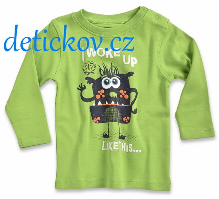 Baby triko BS ,,Příšerky,, dlouhý rukáv zelené