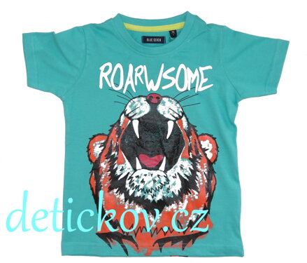 BS mini boy tričko ,, Roar ,, tyrkysové