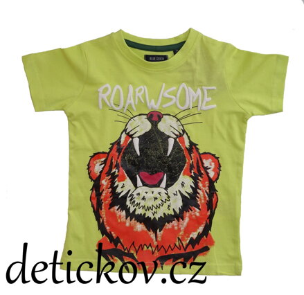 BS mini boy tričko ,, Roar ,, limetkové