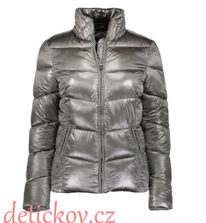Dámská přechodová- zimní bunda stříbrná