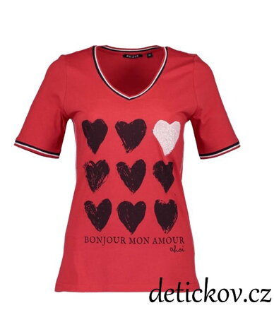 dámské tričko - halenka BS ,, Heart,, červené