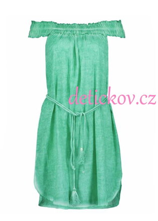 Dámské letní šaty ,,Carmen,, zelenkavé