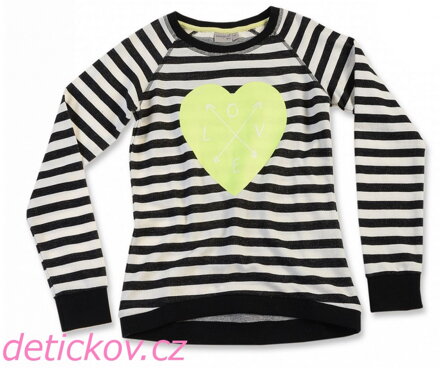 proužková mikina BS se srdičkem ,,LOVE,,