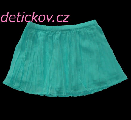 šifonová sukýnka BS se sklady zelenkavá 